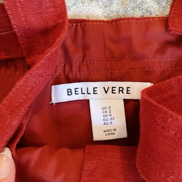 Anthropologie Belle Vere Brown Belted Jumpsuit 2 - Picture 5 of 7